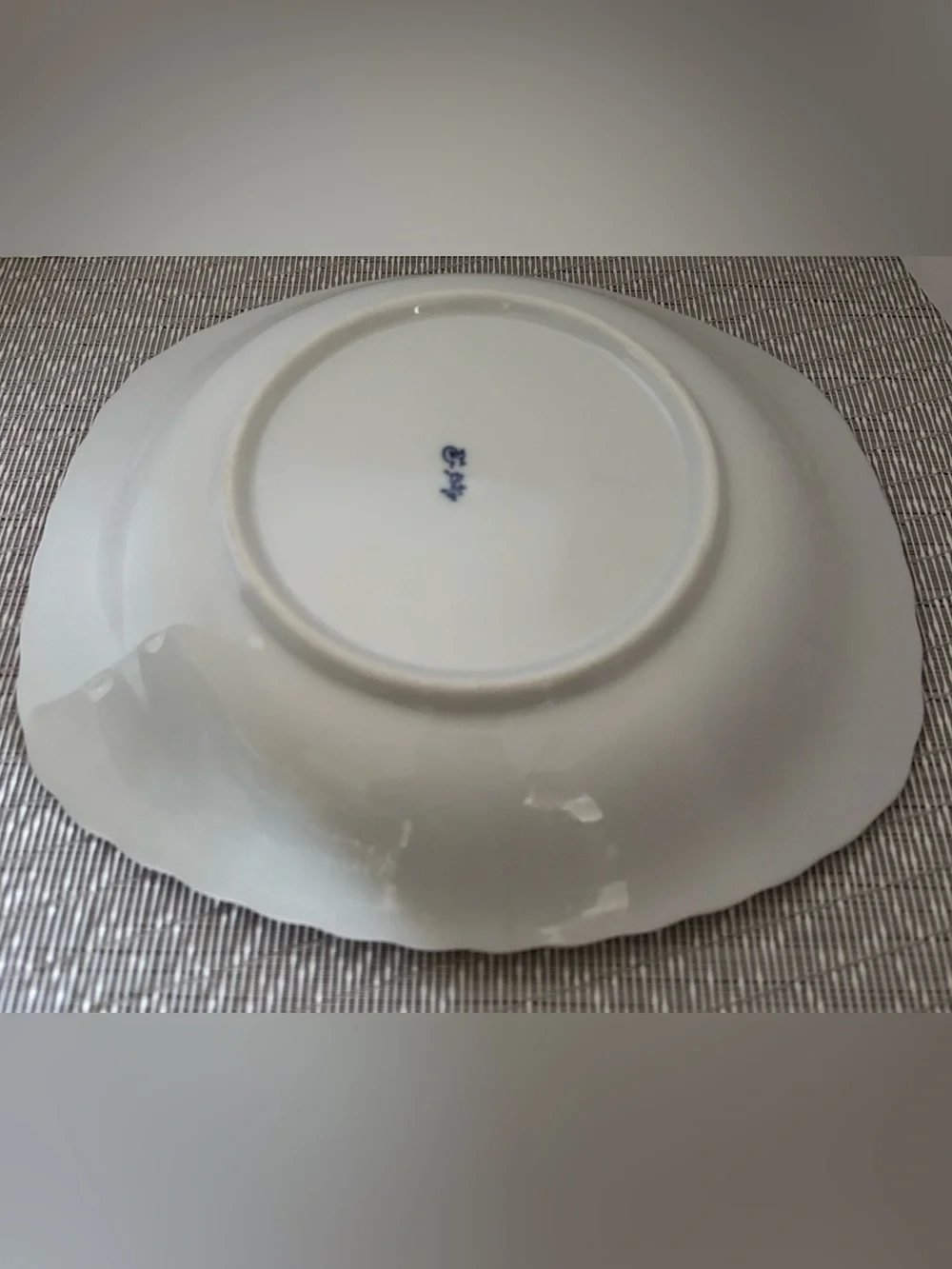 Vintage Andrea by Sadek Blue/White Floral Design Porcelain Serving Bowl -  Japan